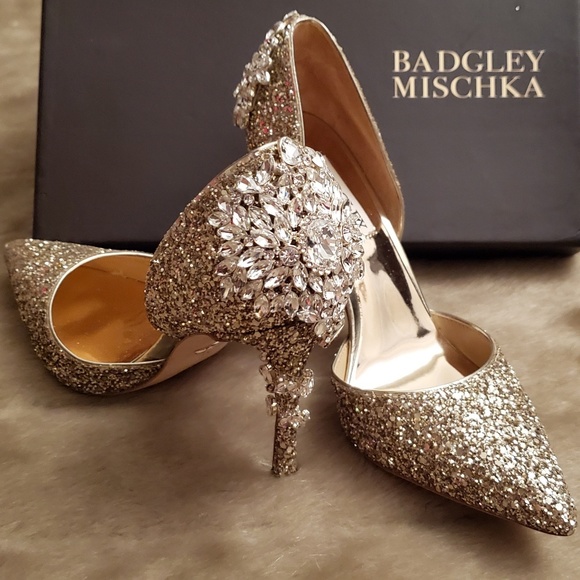 badgley mischka vogue iii glitter pumps